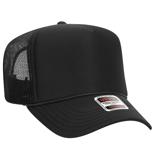 Otto Cap 5-Panel High Crown Mesh Back Trucker Hat